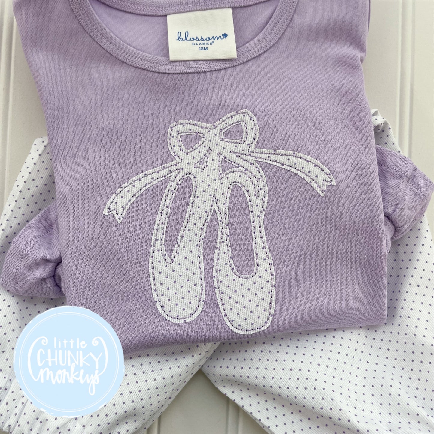 Girl Shirt - Ballet Slippers on Purple