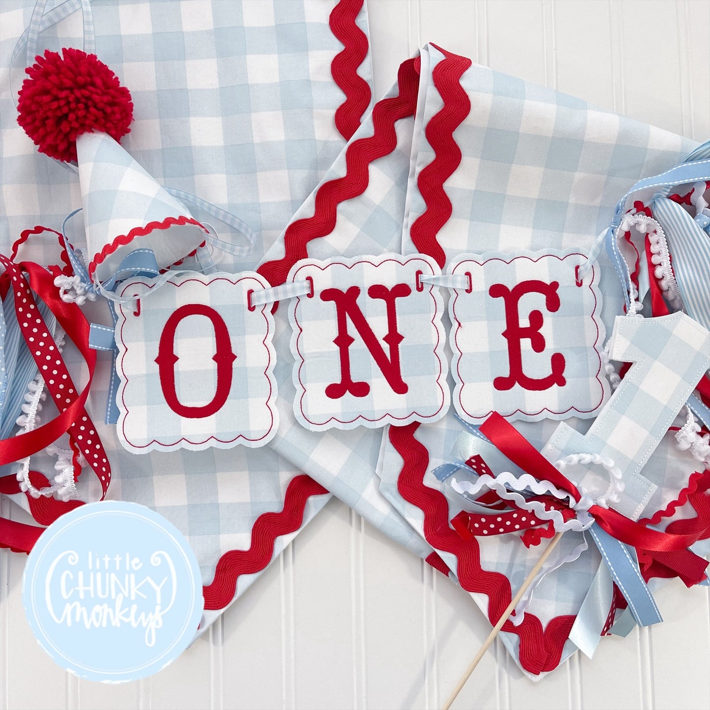 Mini Birthday Hat - Red, White & Blue