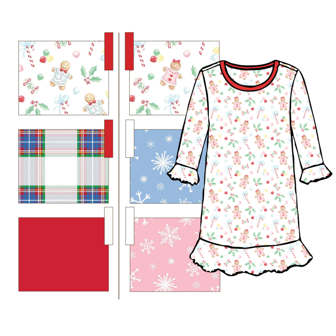 Christmas 18 inch Doll PJ
