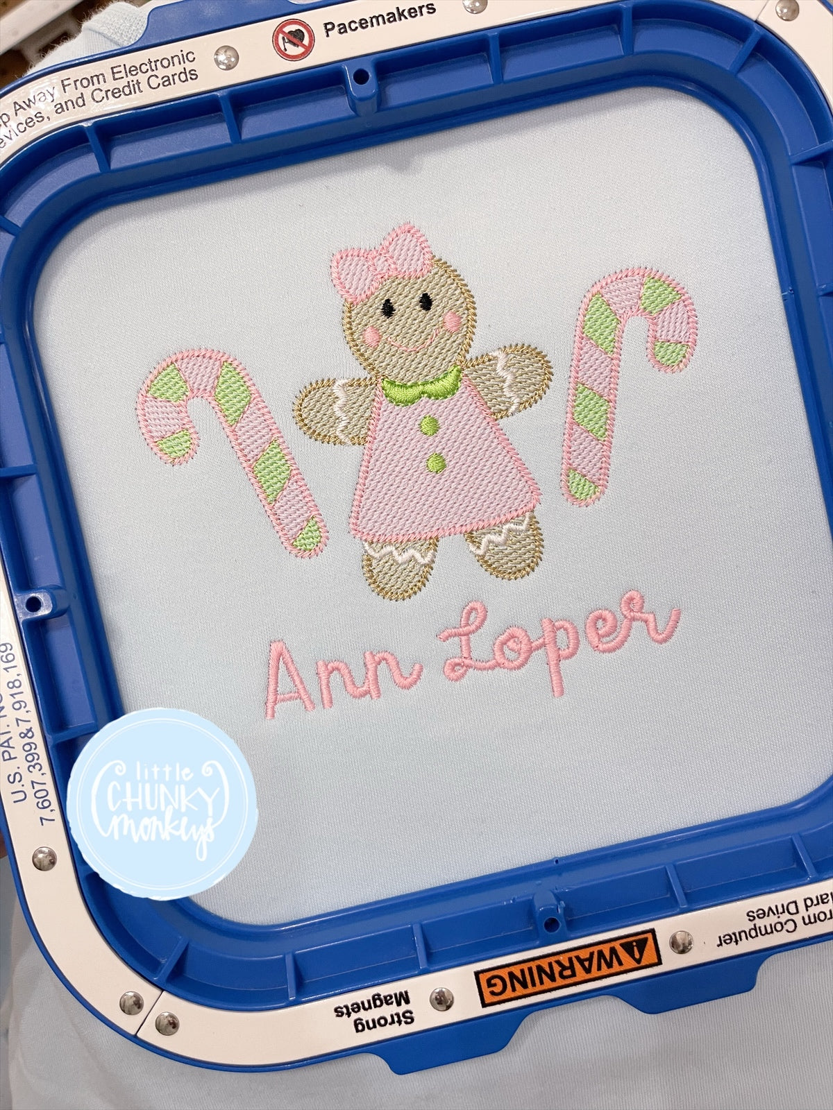 Girl Shirt - Gingerbread Girl on Light Blue