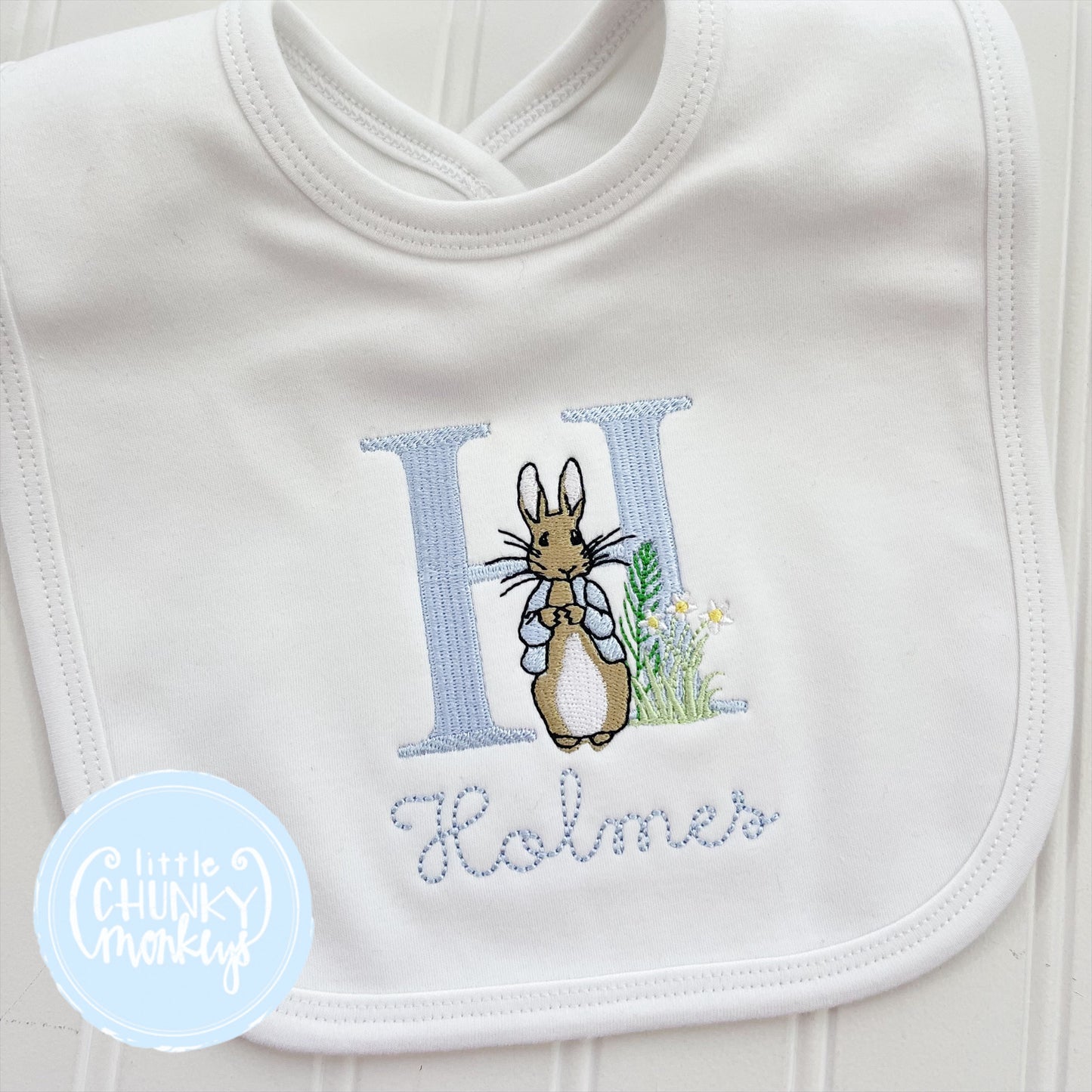 Bib - Initial with Peter Rabbit