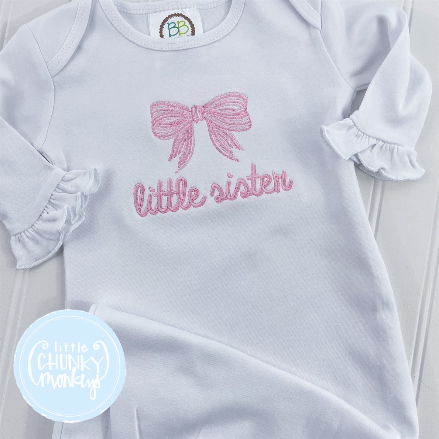 Ruffle Baby Gown - Little Sister Bow