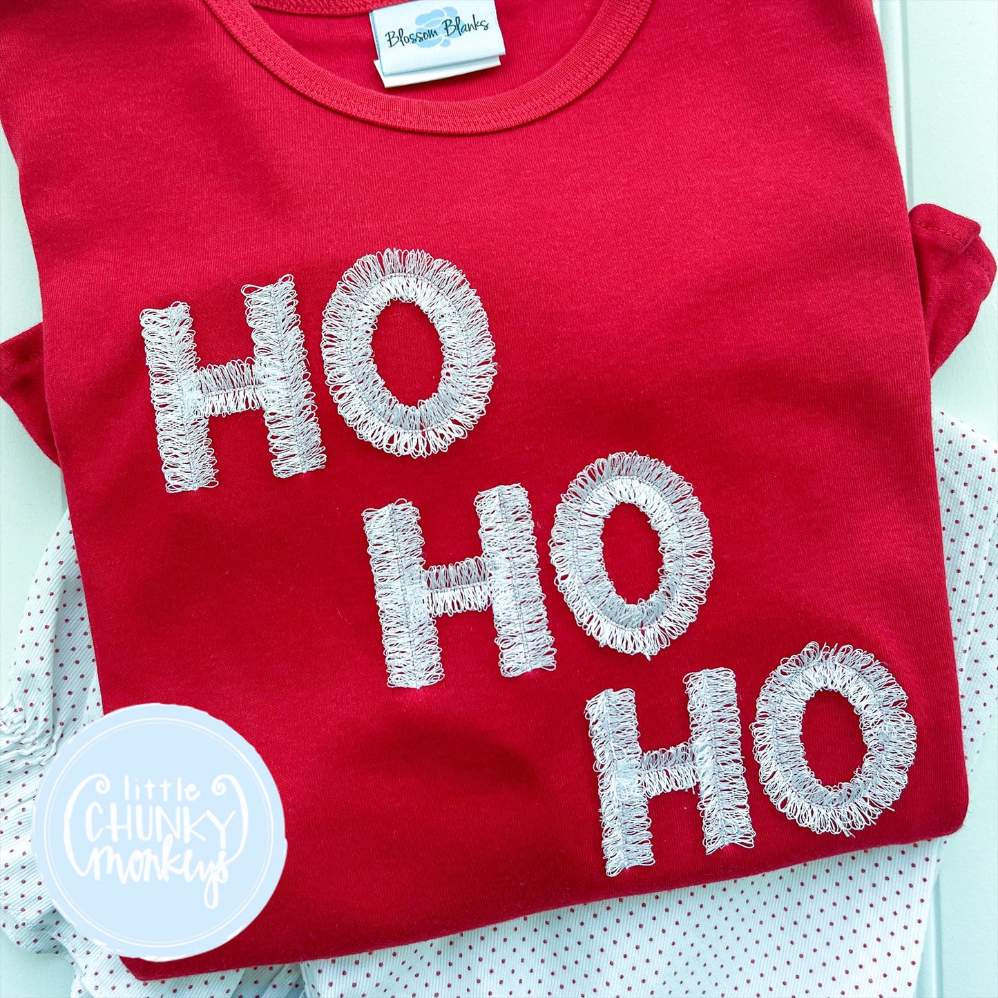 Girl Long Sleeve Shirt - Ho, Ho, Ho - 6m & 6Y