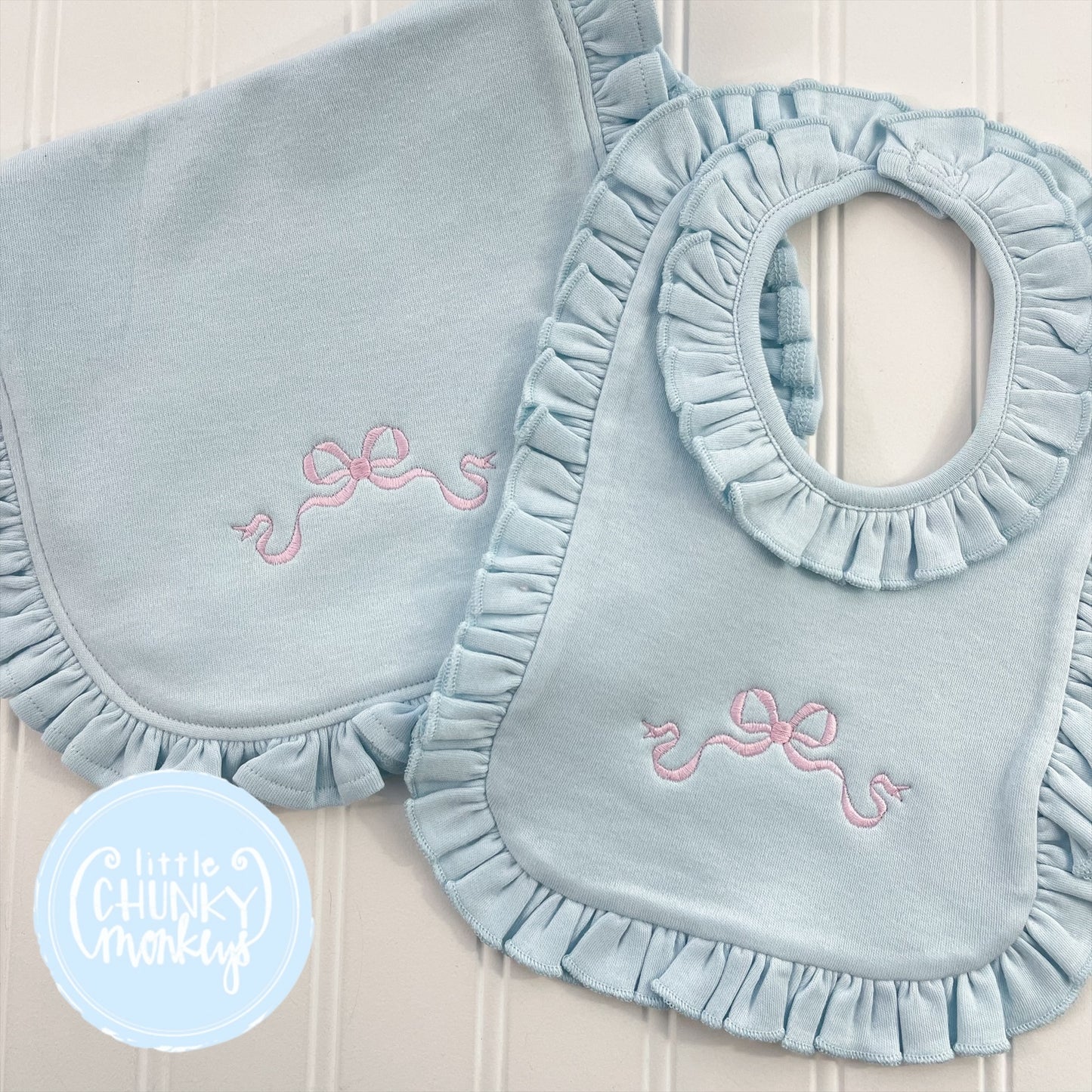 Simple Bow Bib or Burp Cloth