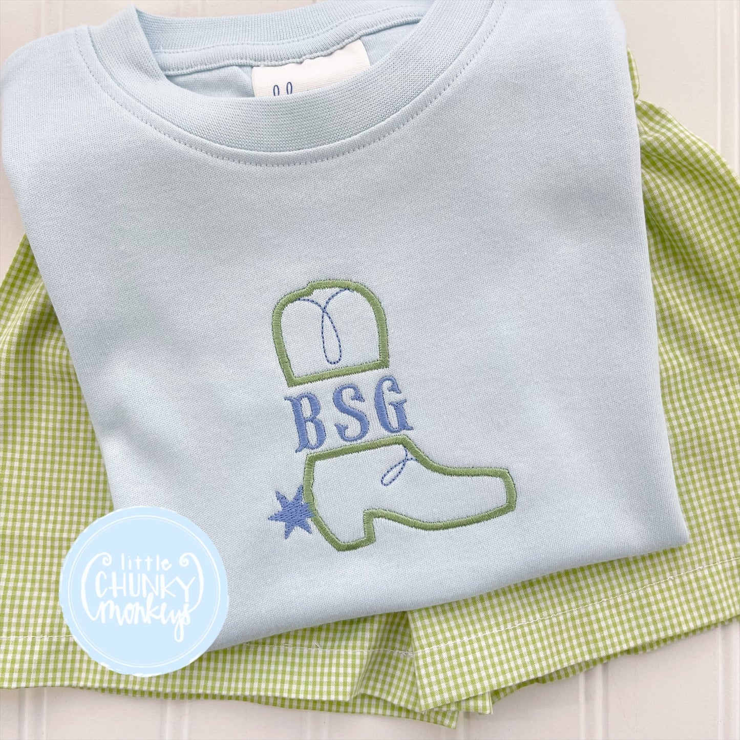 Boy Shirt - Cowboy Boot Monorgram