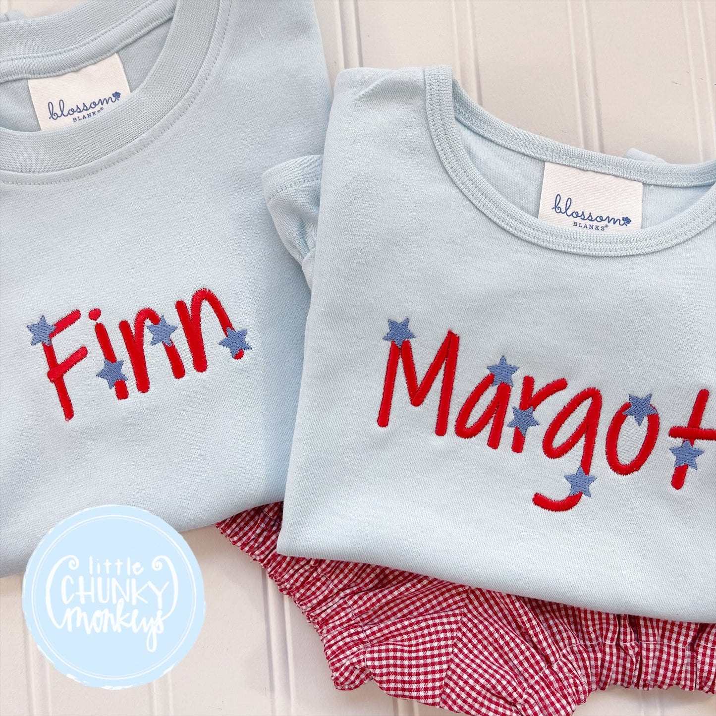 Girl Shirt- Patriotic Star Font