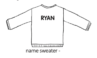 Custom Knit Name Sweater - Navy & White - "TEAM NAME"