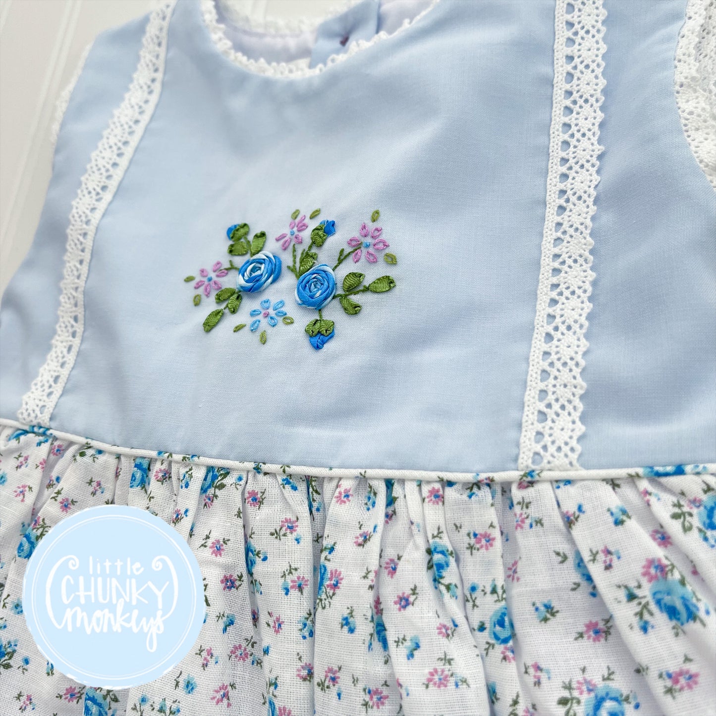 Blue Rose Bud Dress