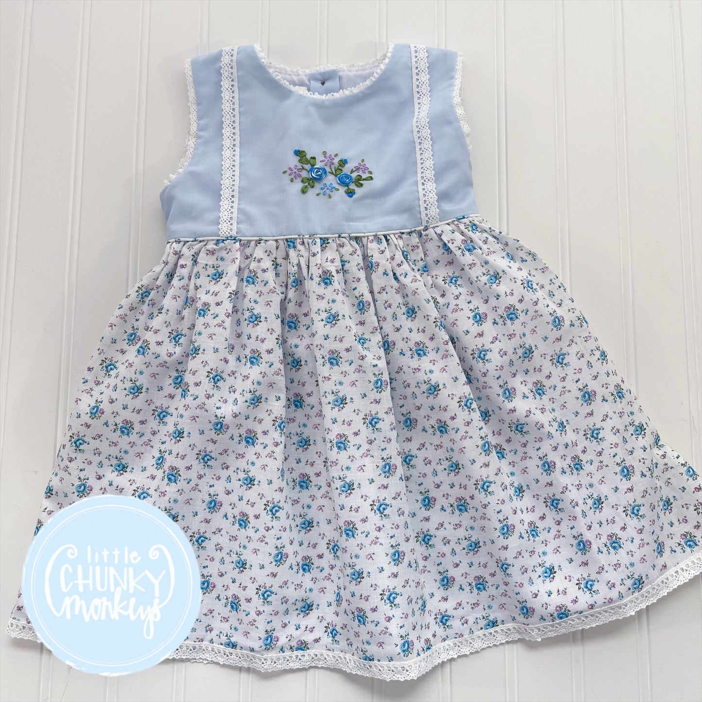 Blue Rose Bud Dress