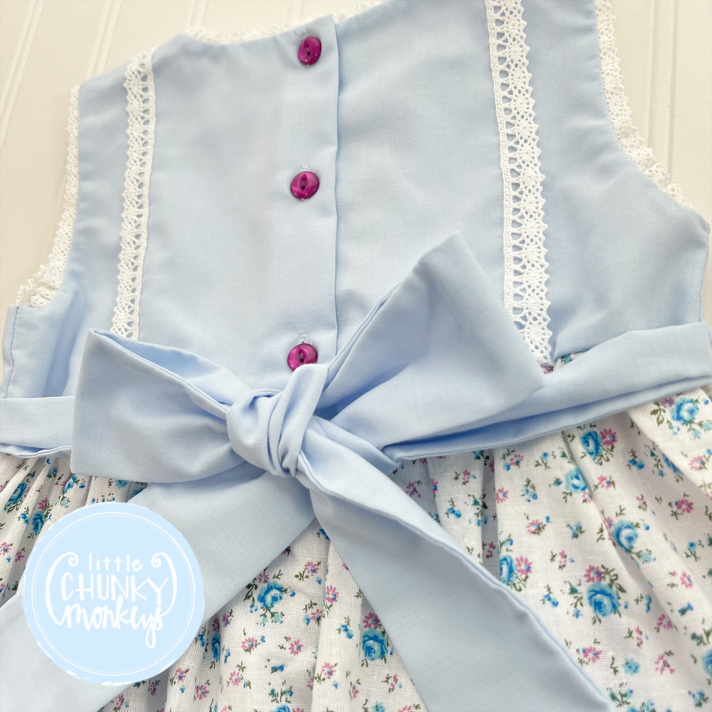 Blue Rose Bud Dress