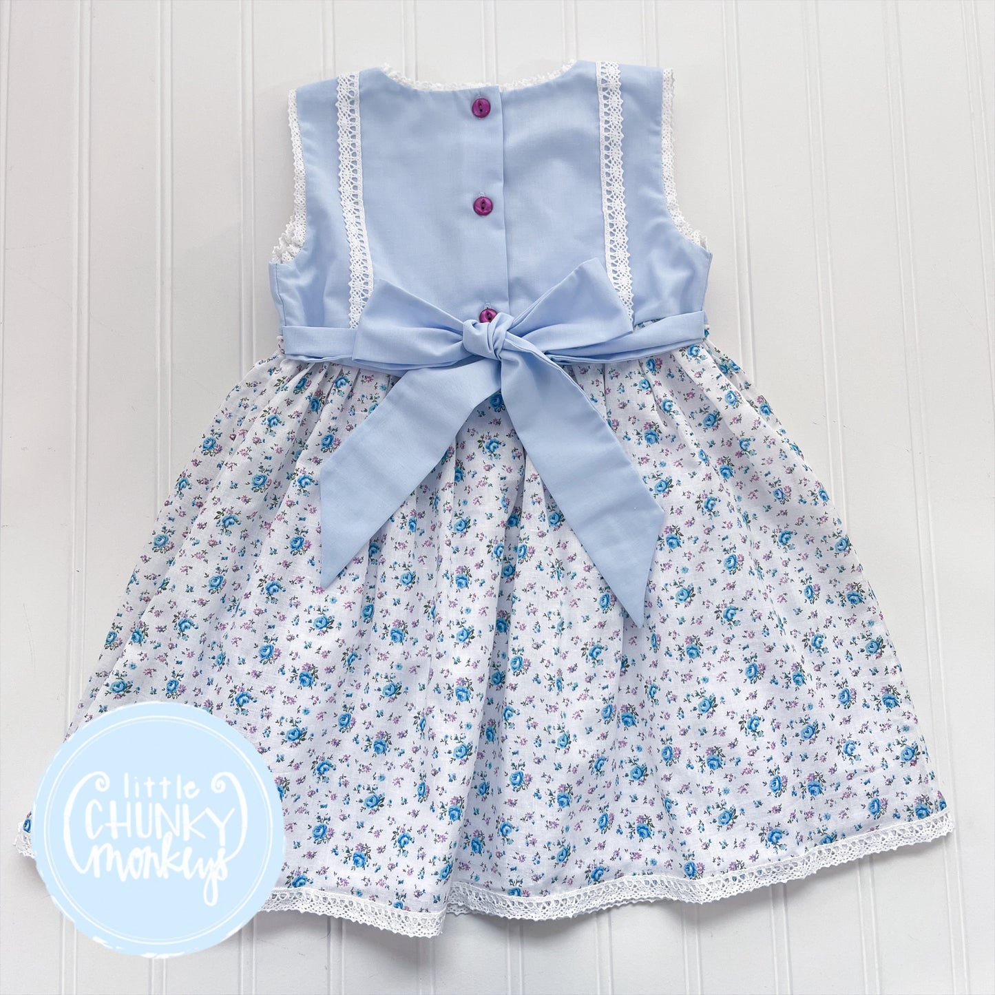 Blue Rose Bud Dress