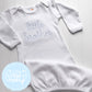 Boy Coming Home Outfit - Boy Gown - Newborn Gown with Vintage Stitch Personalization