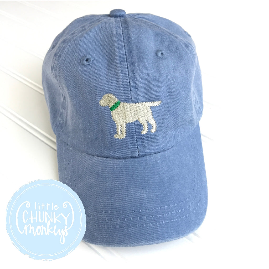 Toddler Kid Hat - Standing Lab Puppy on Light Blue Hat