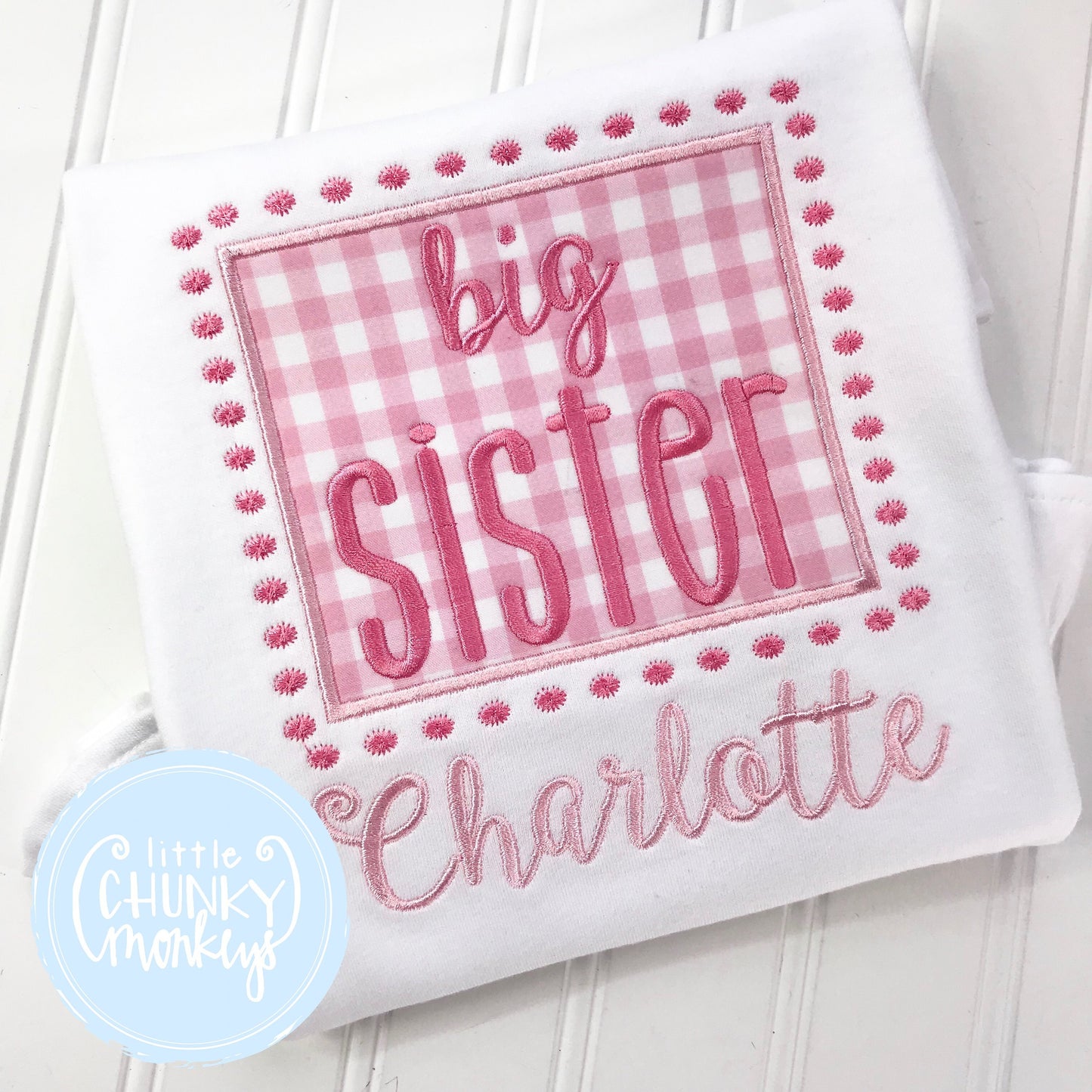 Girl Shirt - Applique "Big Sister" with Personalization