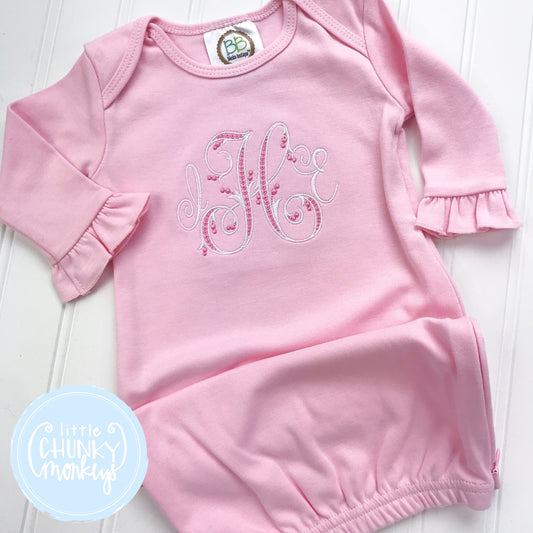 Baby Girl Gown - Bring Home Shirt - Newborn Gown with Monogram