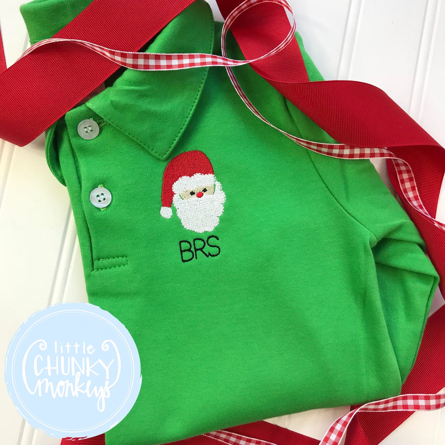 Boy Polo Shirt - Personalized Polo Shirt with Mini Santa