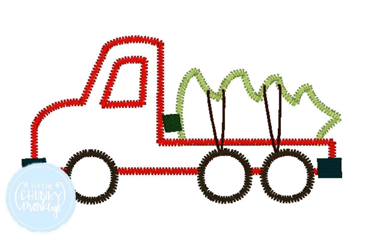 Boy Shirt - Truck with Christmas Tree