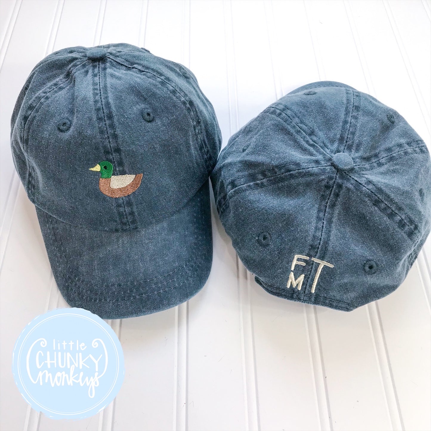 Toddler Kid Hat - Mallard Duck on Navy Hat