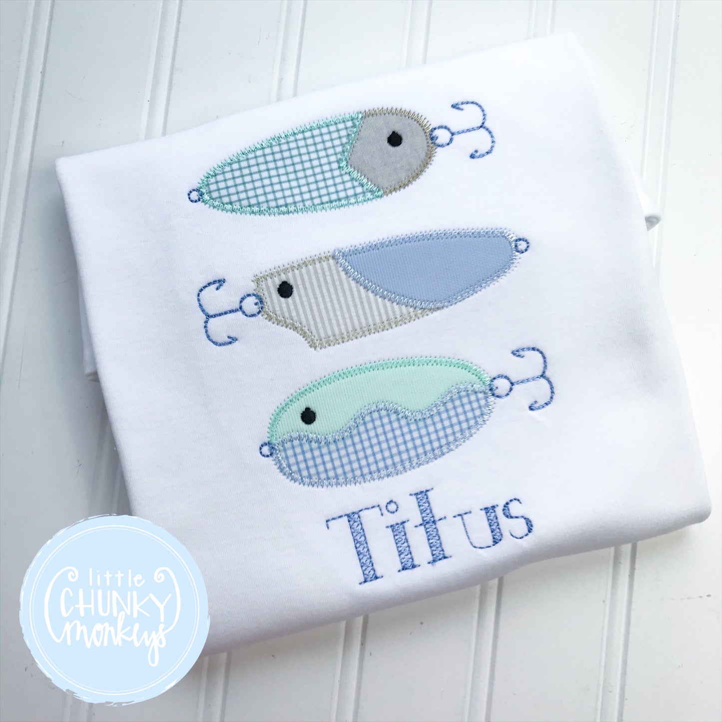 Boy Shirt - Stacked Fishing Lures Trio