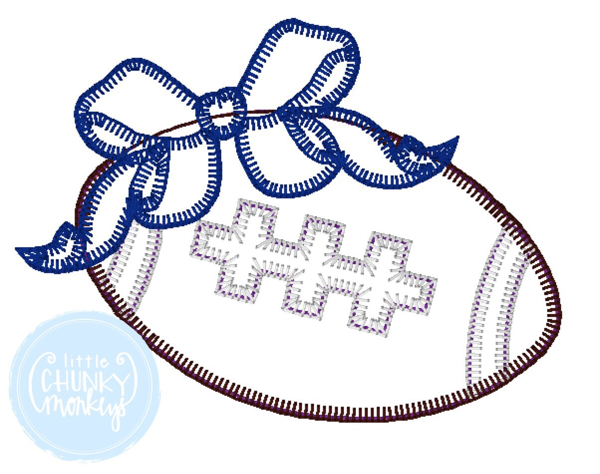 Football Shirt - Football Applique with Bow