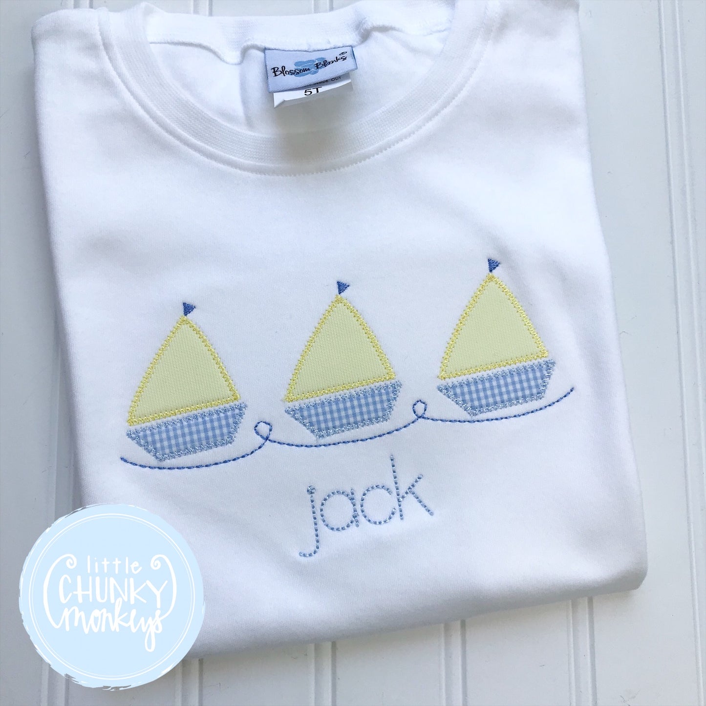 Boy Shirt - Sailboat Trio