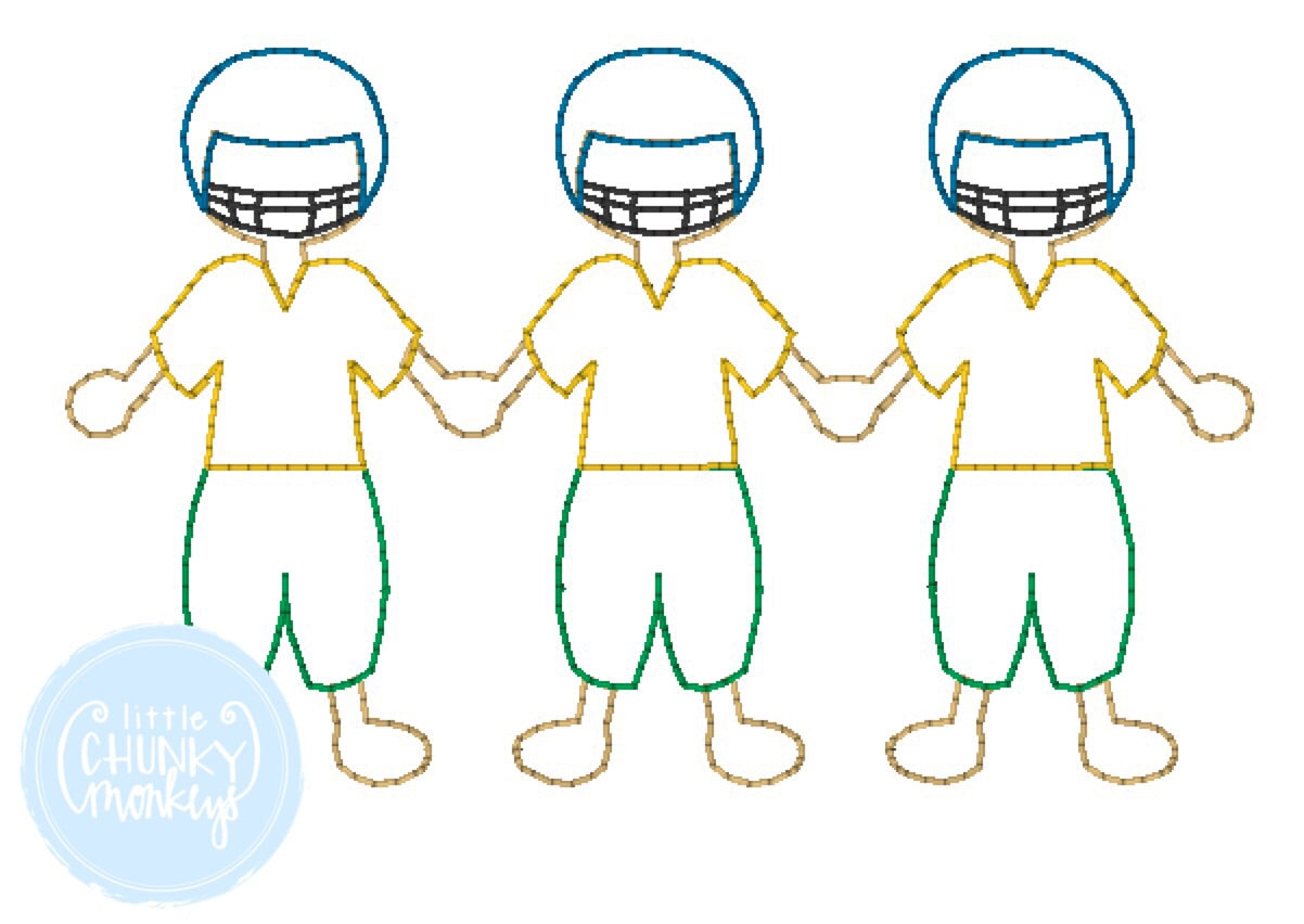 Football Shirt - Vintage Stitch Football Player Trio