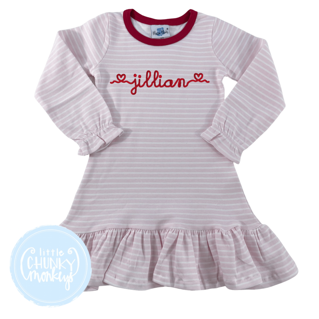 Pink Stripe A-Line Dress