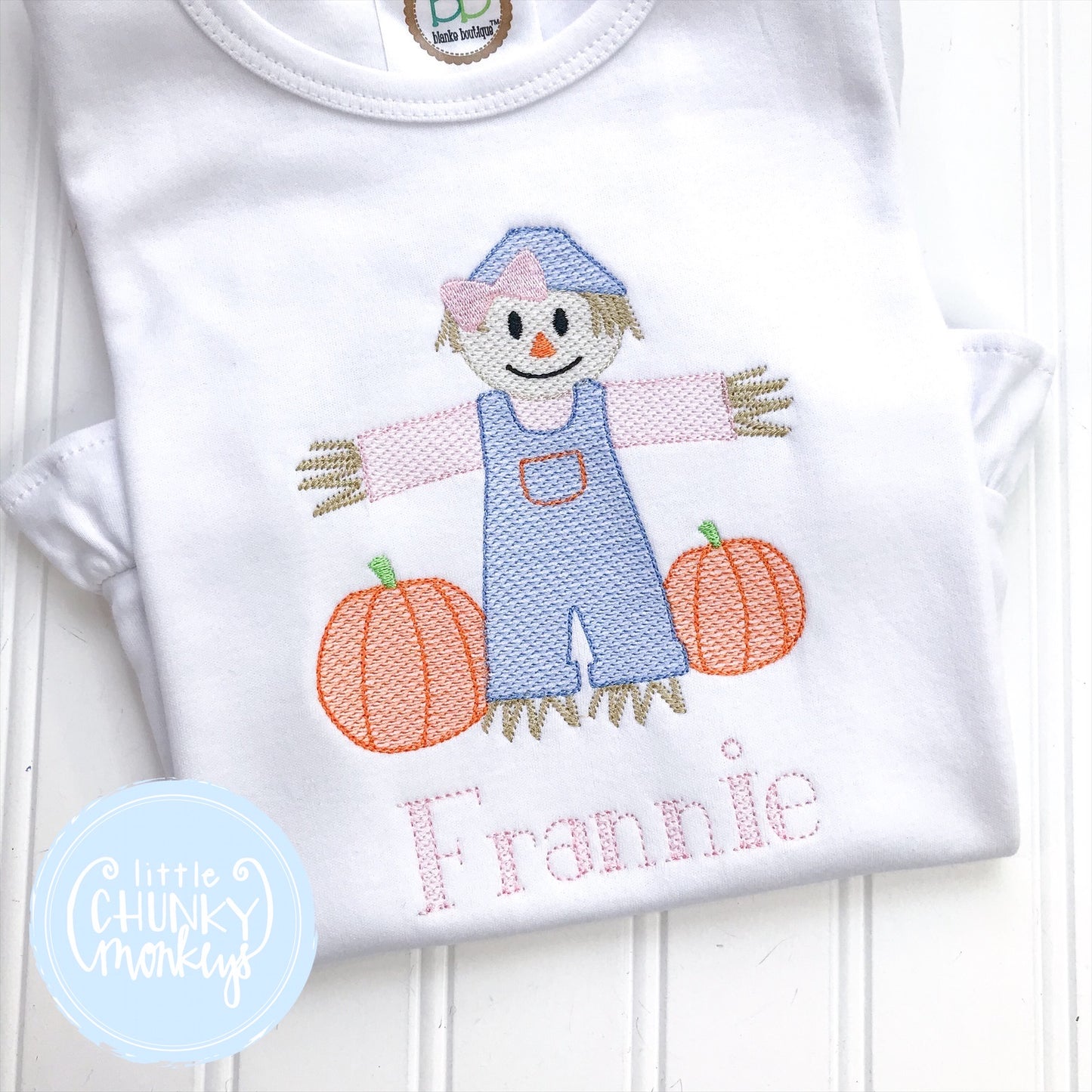 Girl Shirt- Stitched Scarecrow + Personalization