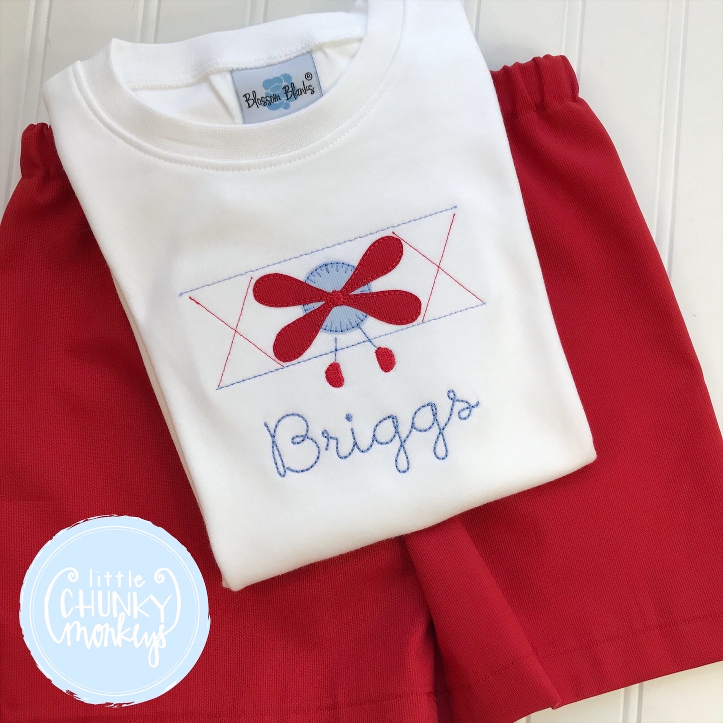 Boy Shirt - Applique Airplane