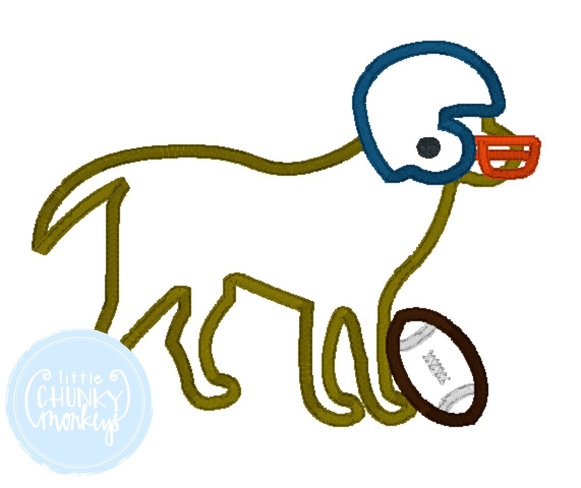 Football Shirt - Football Dog with Helmet – Little Chunky Monkeys