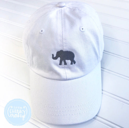 Toddler Kid Hat - Elephant on White Hat