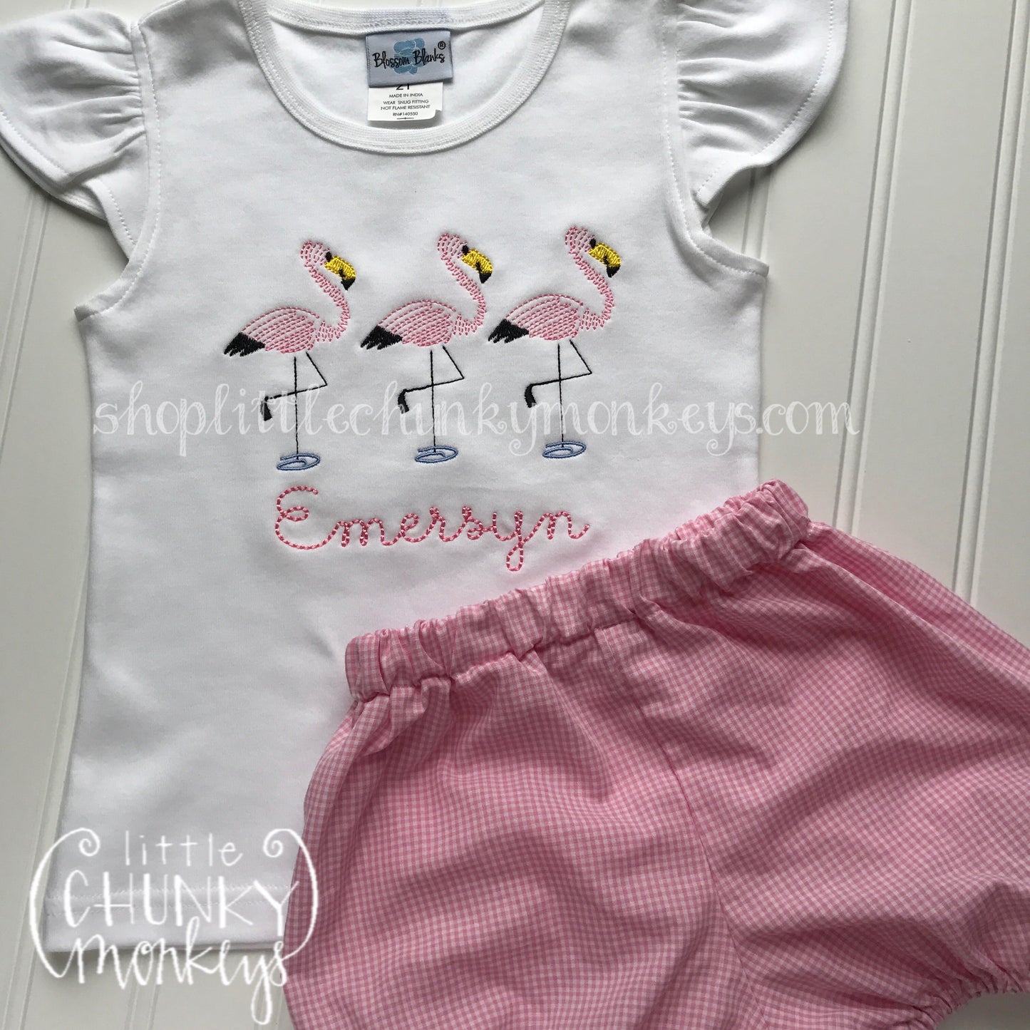 Girl Shirt - Flamingo Trio