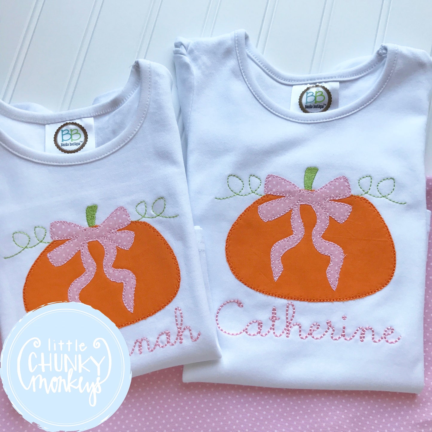 Girl Fall Shirt - Personalized Pumpkin with Bow