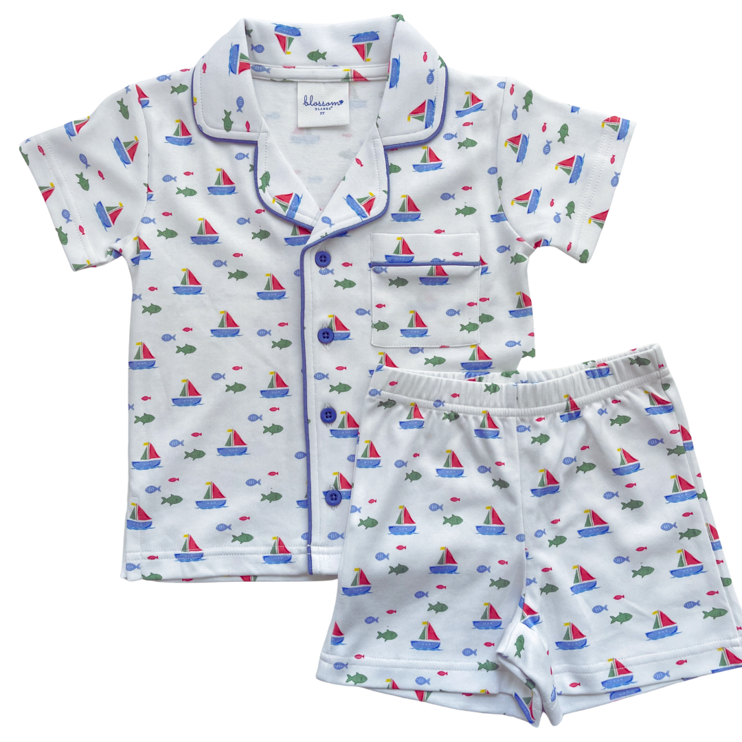 Short Sleeve Button-Up Short Set