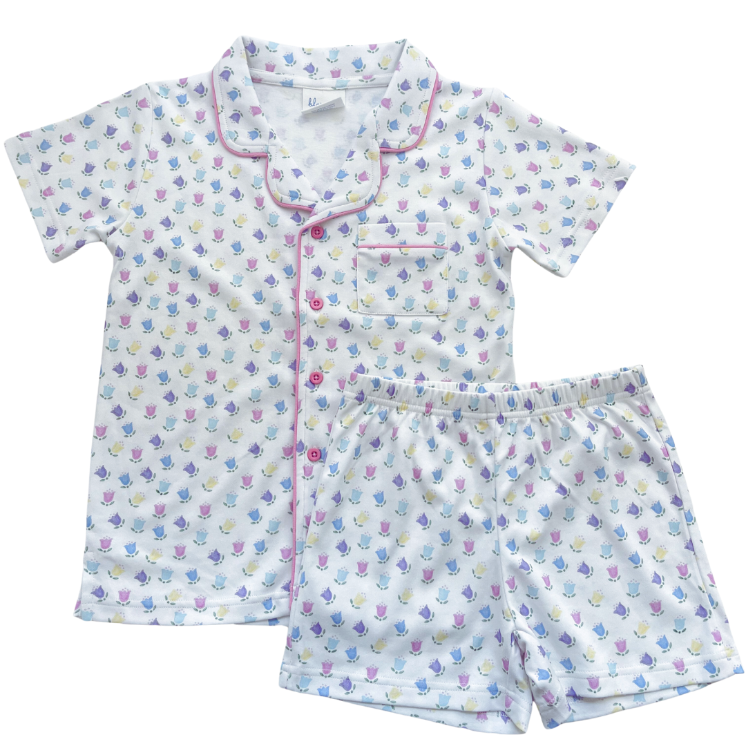 Short Sleeve Button-Up Short Set