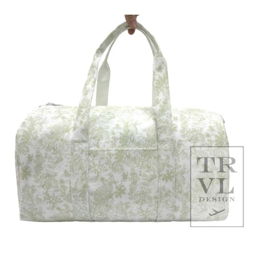 Weekender Duffle - Bunny Toile Green