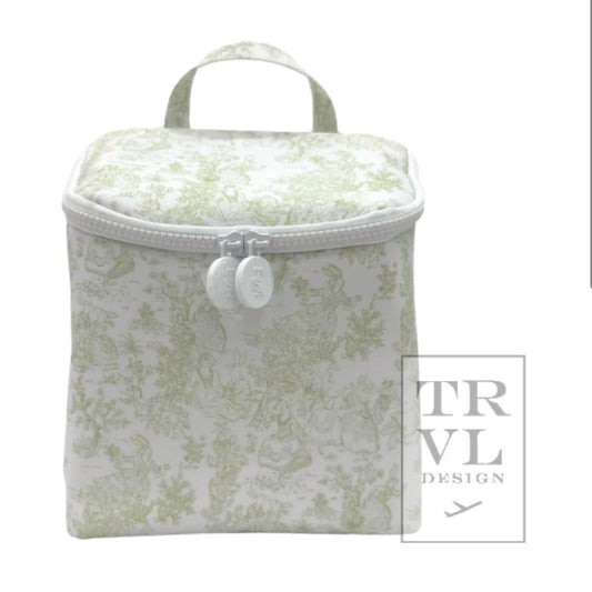 Take Away Lunch Tote - Bunny Toile Green