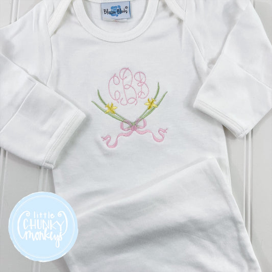 Baby Gown - Buttercup Monogram
