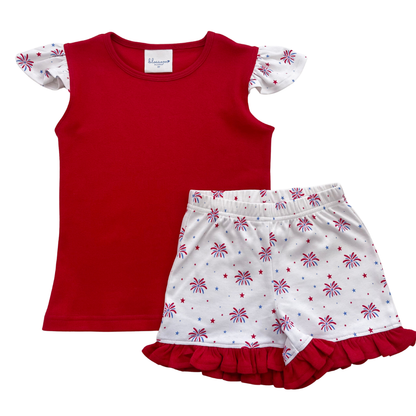 Angel Sleeve Short Set
