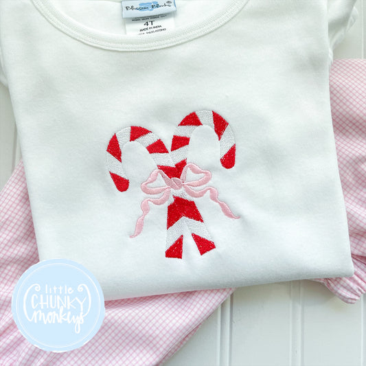 Girl Shirt - Candy Canes