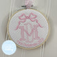 Heirloom Bow First Christmas  Ornament - Pink