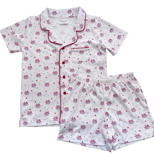 Short Sleeve Button-Up Short Set