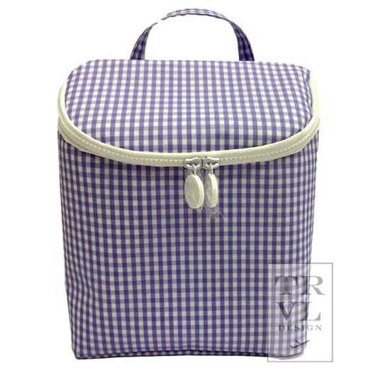 Take Away Lunch Tote - Lilac Gingham