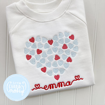 Valentine Sweatshirt Bubble - "emma" 12m