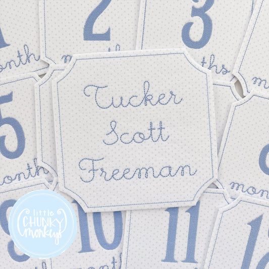 Welcome Baby Name Sign - Blue