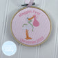 Stork First Christmas Ornament - Pink