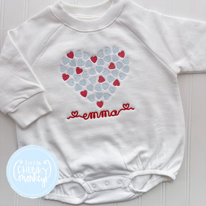 Valentine Sweatshirt Bubble - "emma" 12m