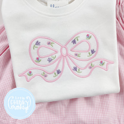 Girl Shirt - Floral Bow