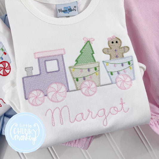 Girl Shirt - Gingerbread Train