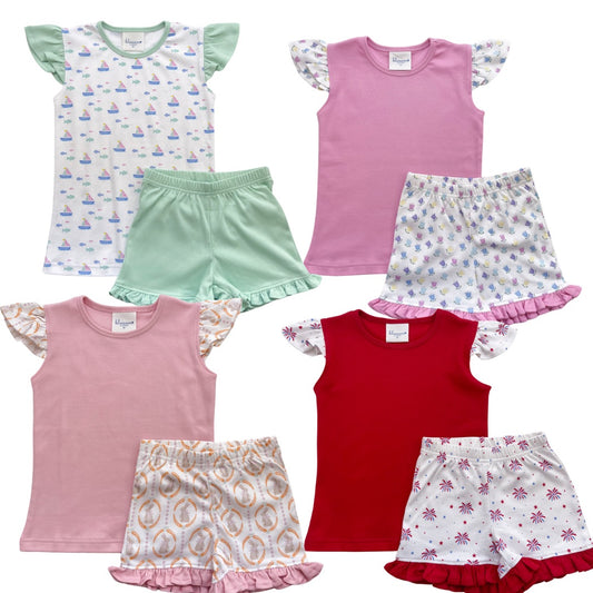 Angel Sleeve Short Set